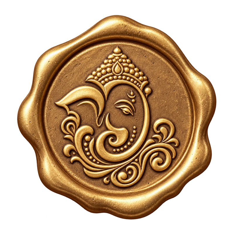 Gold Ganesha wax seal